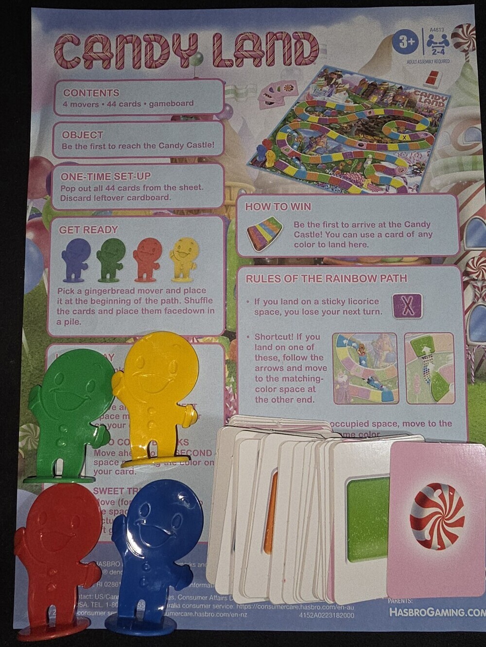 🍭2021 Candy Land Pawns Cards Instructions Replacement Pieces - Complete